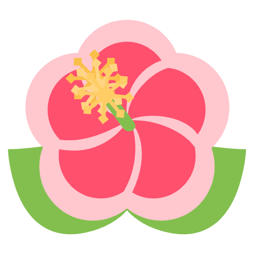 Hibiscus Emoji from EmojiTwo Colors Set