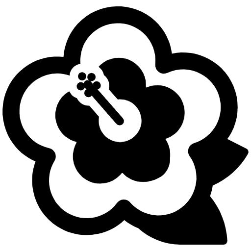 Hibiscus High Contrast Emoji from Fluent Emoji High Contrast Set