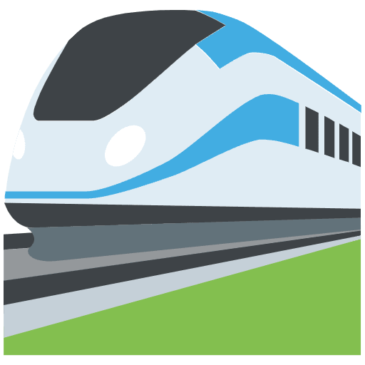High Speed Train Emoji from EmojiTwo Colors Set