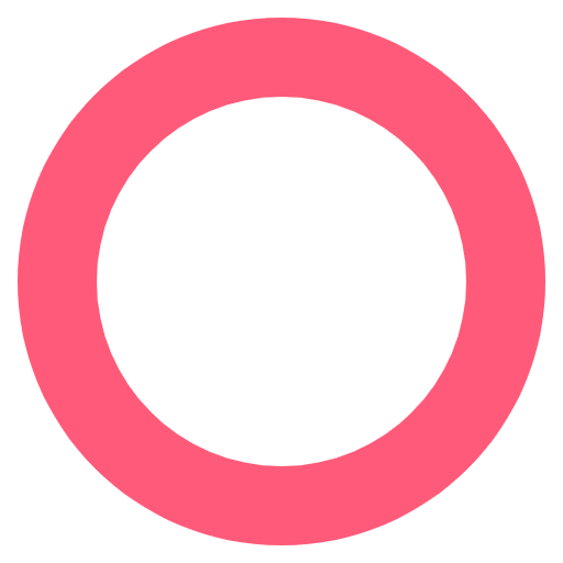 Hollow Red Circle Emoji from EmojiTwo Colors Set