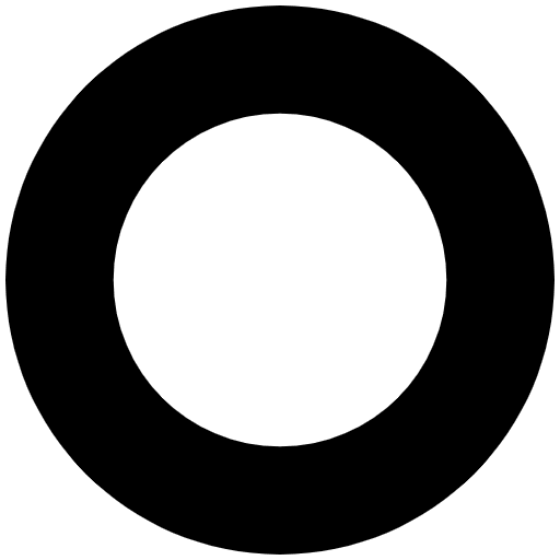 Hollow Red Circle High Contrast Element from Fluent Emoji High Contrast Set