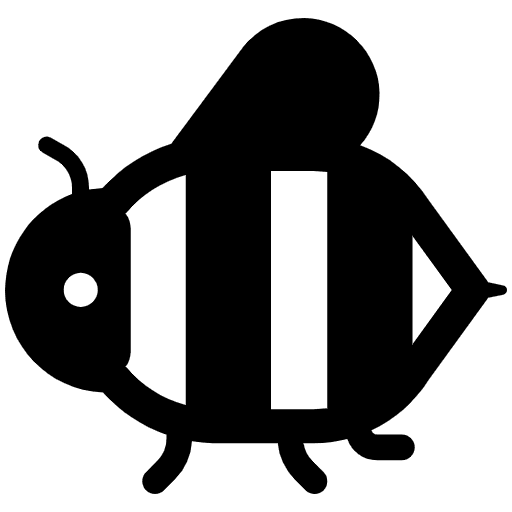 Honeybee High Contrast Emoji from Fluent Emoji High Contrast Set