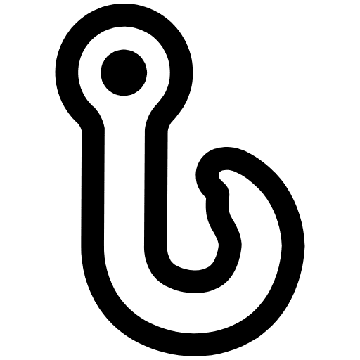 Hook High Contrast Element from Fluent Emoji High Contrast Set