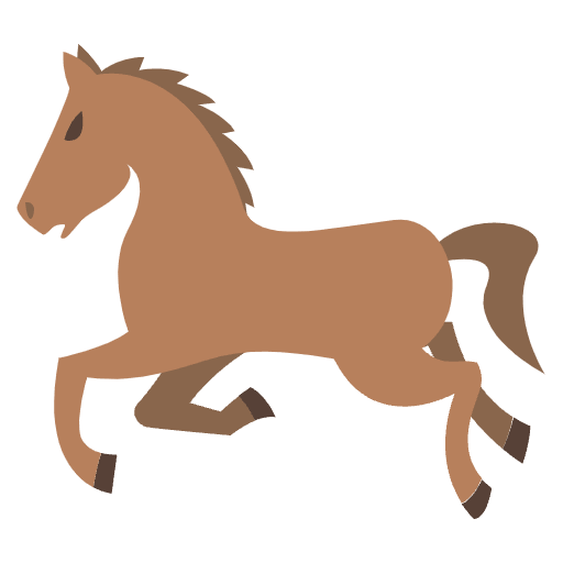 Horse Emoji from EmojiTwo Colors Set