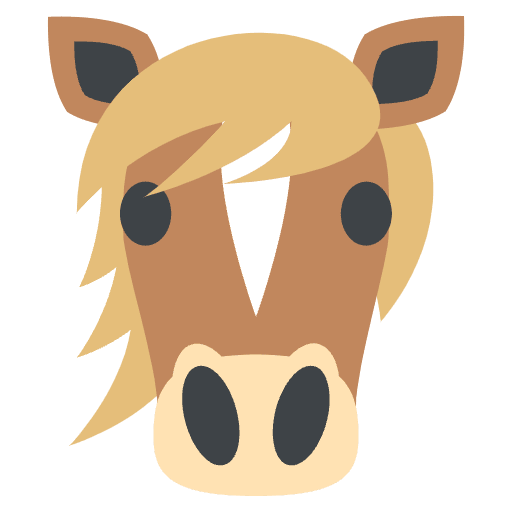 Horse Face Element from EmojiTwo Colors Set
