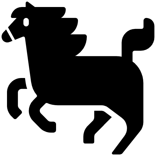 Horse High Contrast Emoji from Fluent Emoji High Contrast Set