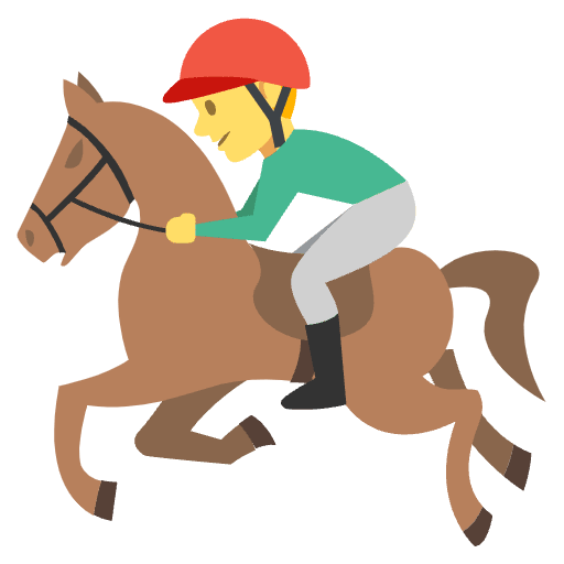 Horse Racing Element from EmojiTwo Colors Set