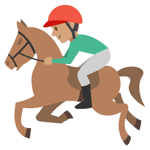 Horse Racing Medium Skin Tone Element from EmojiTwo Colors Set