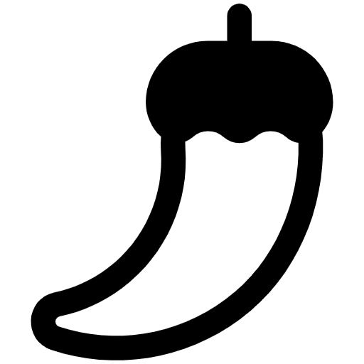 Hot Pepper High Contrast Emoji from Fluent Emoji High Contrast Set
