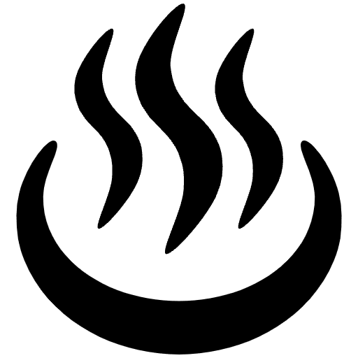 Hot Springs High Contrast Element from Fluent Emoji High Contrast Set