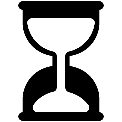 Hourglass Not Done High Contrast Emoji from Fluent Emoji High Contrast Set