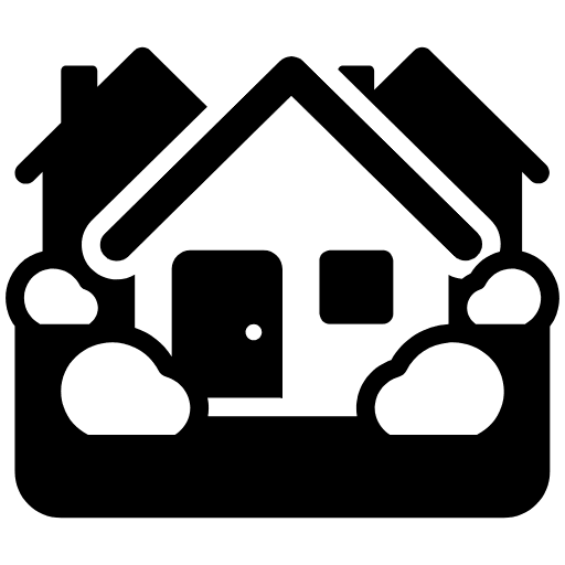 Houses High Contrast Emoji from Fluent Emoji High Contrast Set