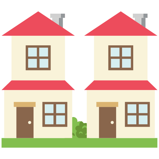 Houses Element from EmojiTwo Colors Set