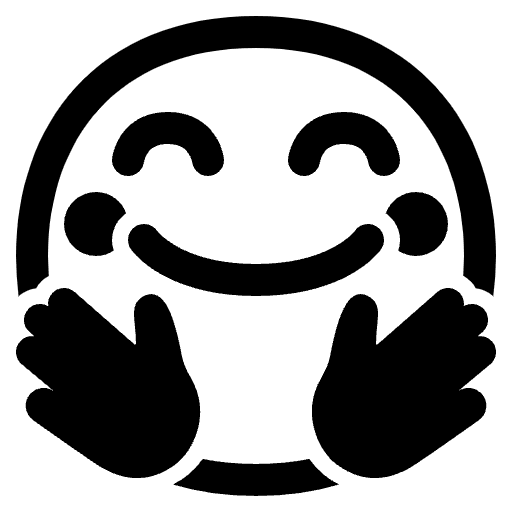 Hugging Face High Contrast Emoji from Fluent Emoji High Contrast Set