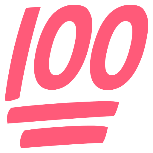 Hundred Points Emoji from EmojiTwo Colors Set