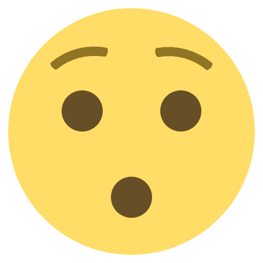 Hushed Face Emoji from EmojiTwo Colors Set