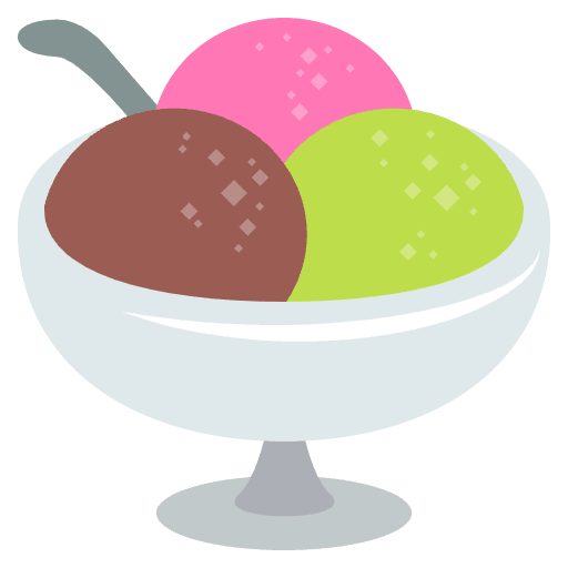 Ice Cream Emoji from EmojiTwo Colors Set