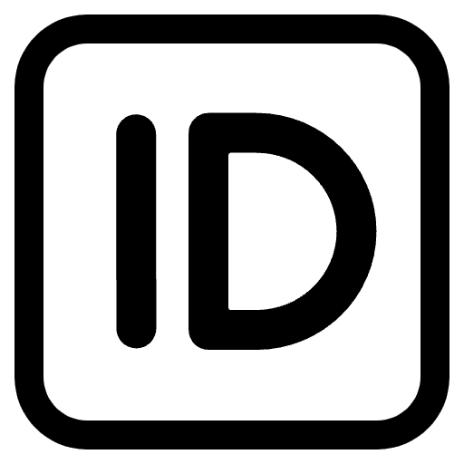 Id Button High Contrast Element from Fluent Emoji High Contrast Set