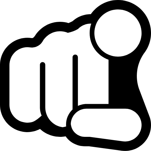 Index Pointing At The Viewer High Contrast Default Emoji from Fluent Emoji High Contrast Set