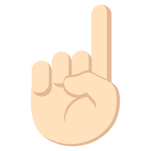 Index Pointing Up Light Skin Tone Emoji from EmojiTwo Colors Set