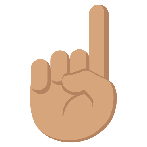 Index Pointing Up Medium Skin Tone Emoji from EmojiTwo Colors Set