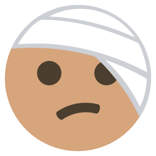 Injured Face Emoji Emoji from EmojiTwo Colors Set