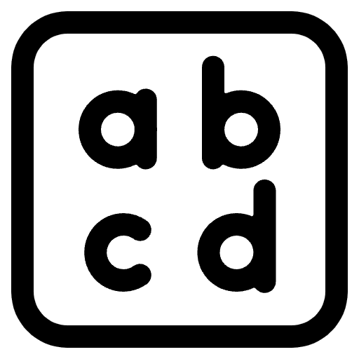 Input Latin Lowercase High Contrast Emoji from Fluent Emoji High Contrast Set