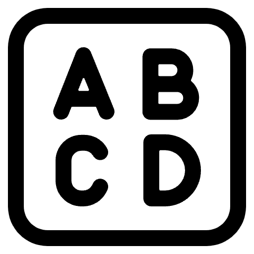 Input Latin Uppercase High Contrast Element from Fluent Emoji High Contrast Set