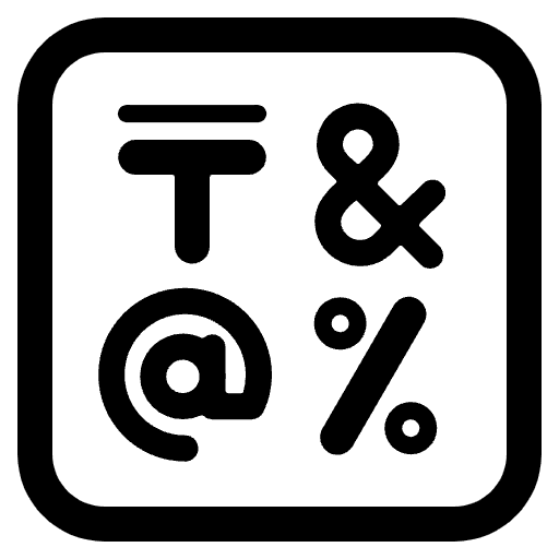 Input Symbols High Contrast Element from Fluent Emoji High Contrast Set