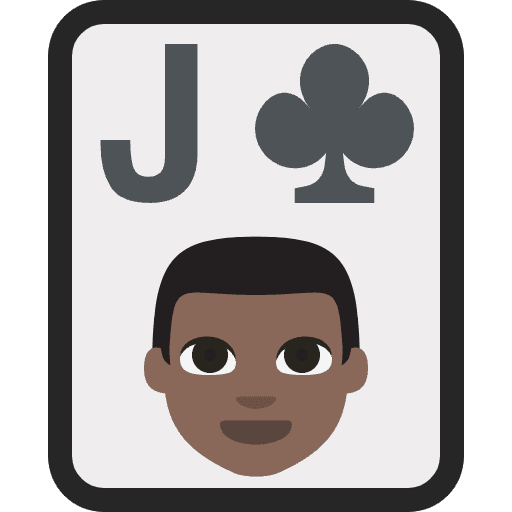 Jack Of Clubs Emoji Emoji from EmojiTwo Colors Set