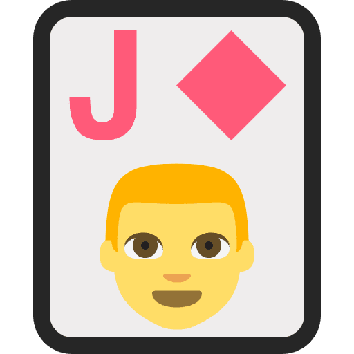 Jack Of Diamonds Emoji from EmojiTwo Colors Set