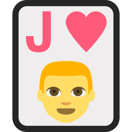 Jack Of Hearts Emoji from EmojiTwo Colors Set