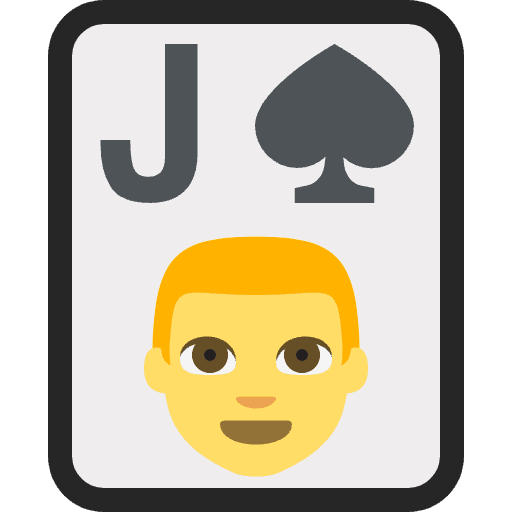 Jack Of Spades Emoji from EmojiTwo Colors Set