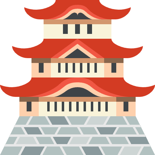 Japanese Castle Emoji from EmojiTwo Colors Set