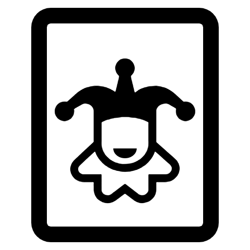 Joker High Contrast Emoji from Fluent Emoji High Contrast Set