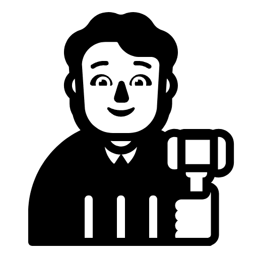 Judge High Contrast Default Emoji from Fluent Emoji High Contrast Set