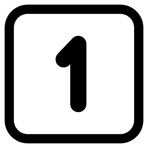 Keycap 1 High Contrast Emoji from Fluent Emoji High Contrast Set