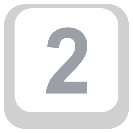 Keycap Digit Two Emoji from EmojiTwo Colors Set