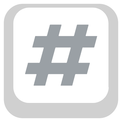 Keycap Number Sign Emoji from EmojiTwo Colors Set