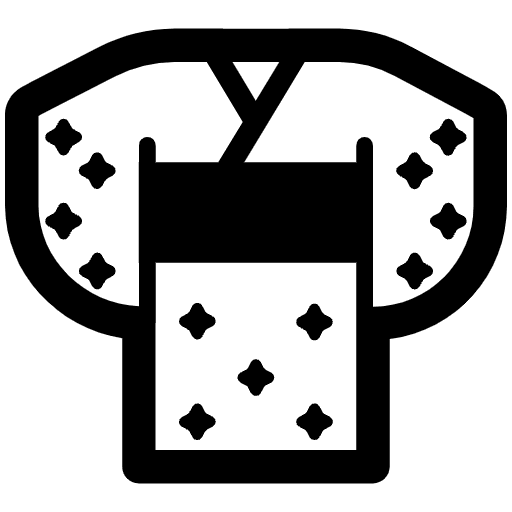 Kimono High Contrast Emoji from Fluent Emoji High Contrast Set