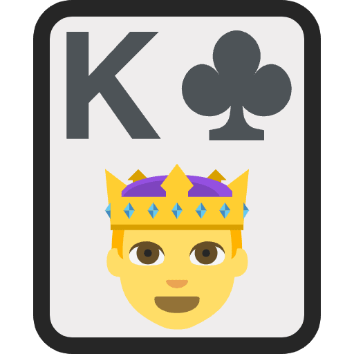 King Of Clubs Emoji from EmojiTwo Colors Set