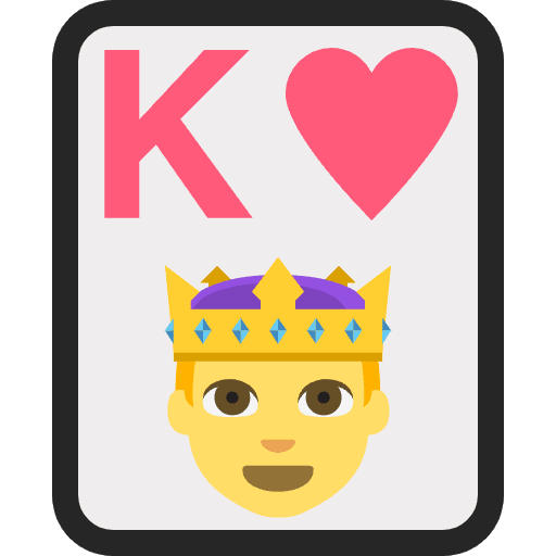 King Of Hearts Element from EmojiTwo Colors Set