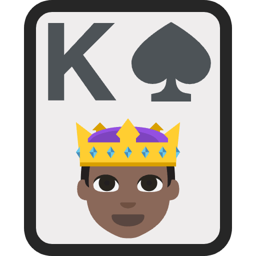 King Of Spades Emoji from EmojiTwo Colors Set