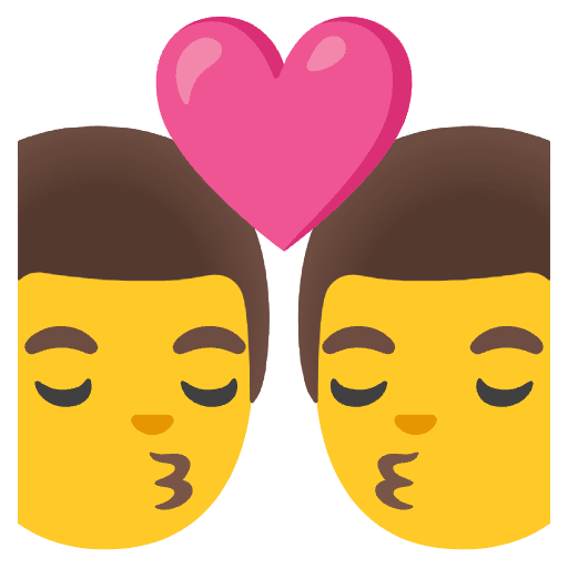 Kiss Man Man Element from Noto Emojis Set