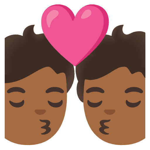 Kiss Medium Dark Skin Tone Element from Noto Emojis Set