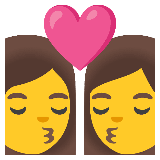 Kiss Woman Woman Emoji from Noto Emoji Set
