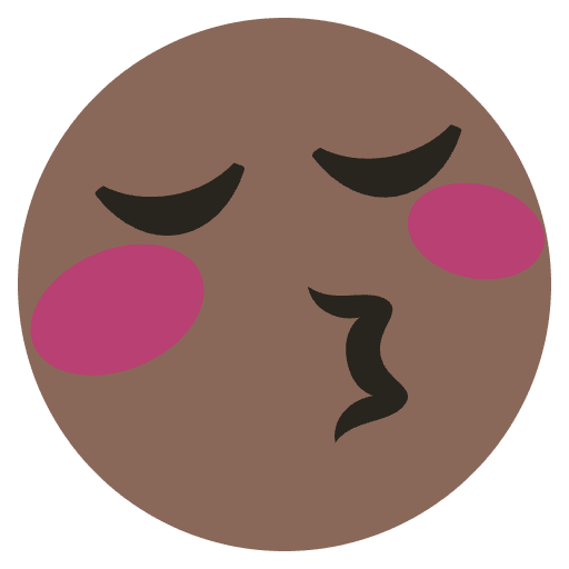 Kissing Face With Closed Eyes Emoji Emoji from EmojiTwo Colors Set