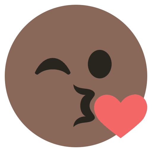 Kissing Face With Heart Emoji from EmojiTwo Colors Set