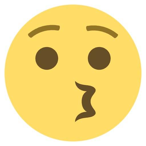 Kissing Face Emoji from EmojiTwo Colors Set
