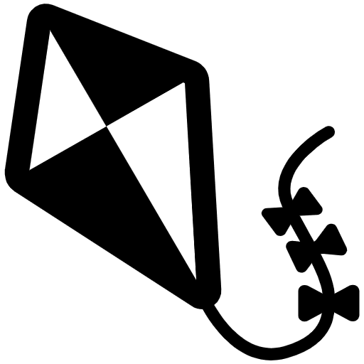 Kite High Contrast Emoji from Fluent Emoji High Contrast Set